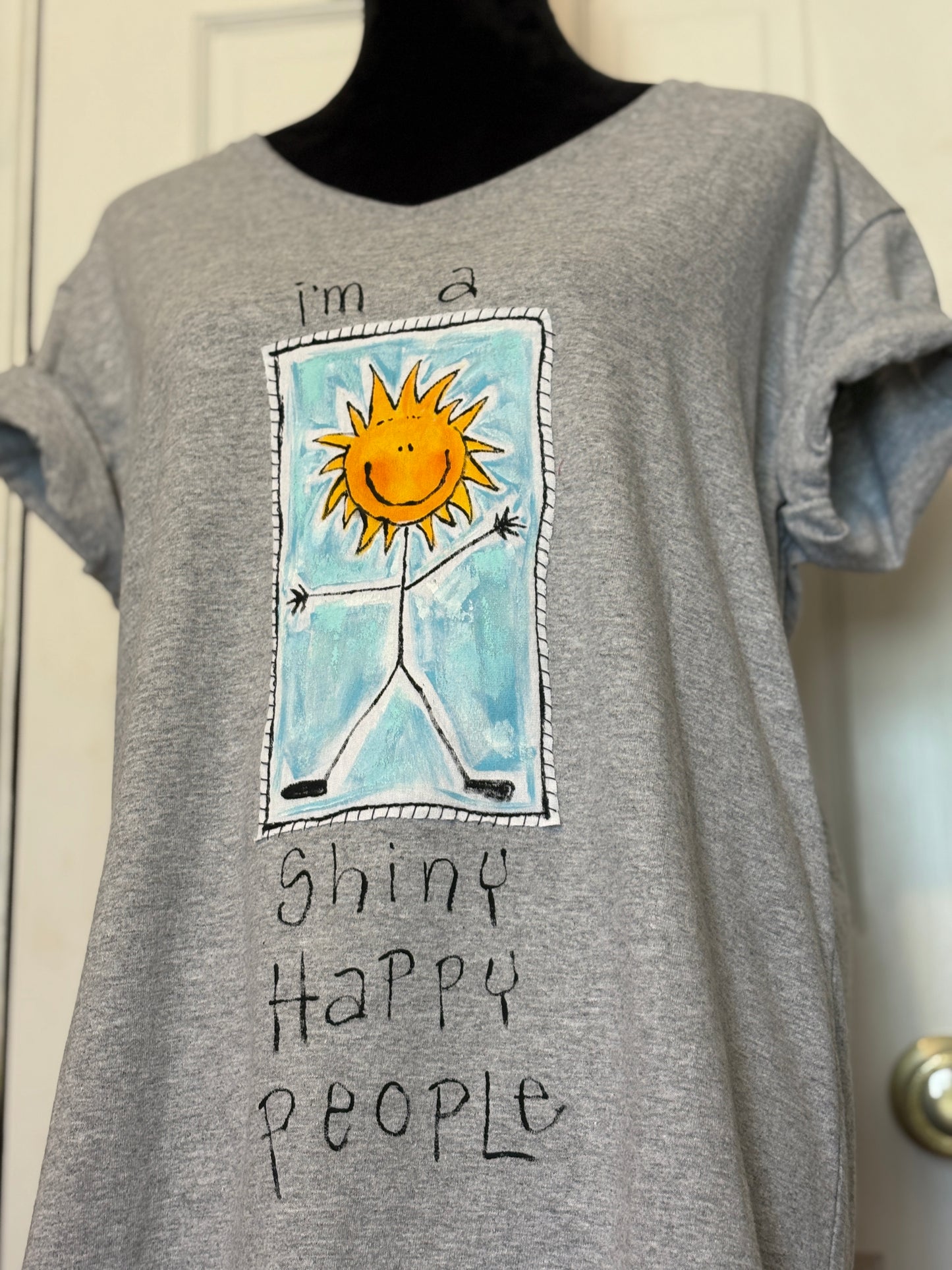 "HAPPY PEOPLE" Grey Tee