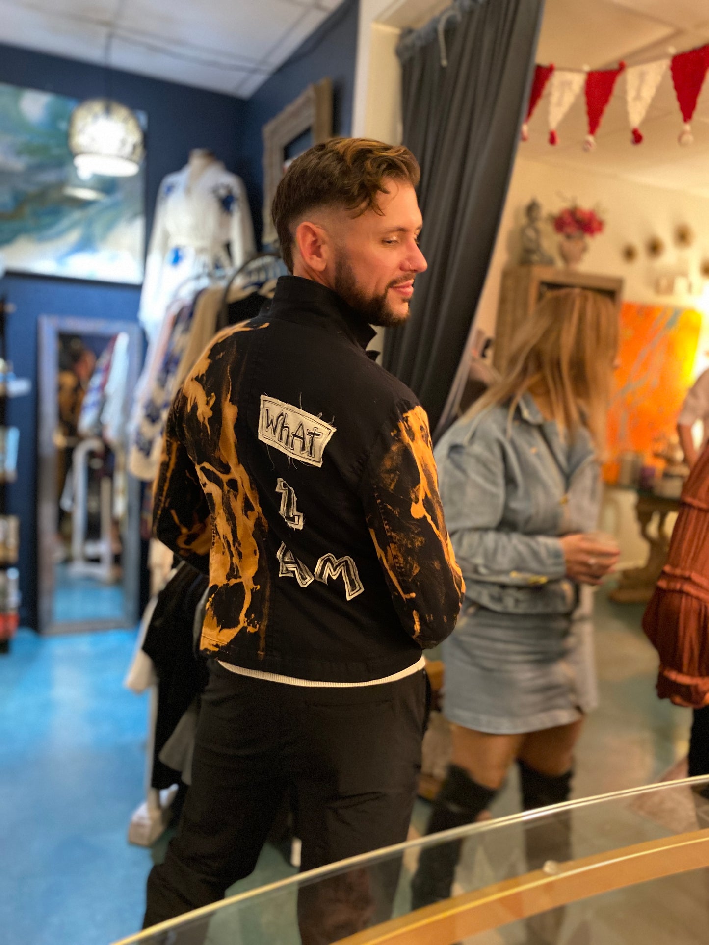 "I Am What I Am" UpCycled Black Blazer. (SOLD)