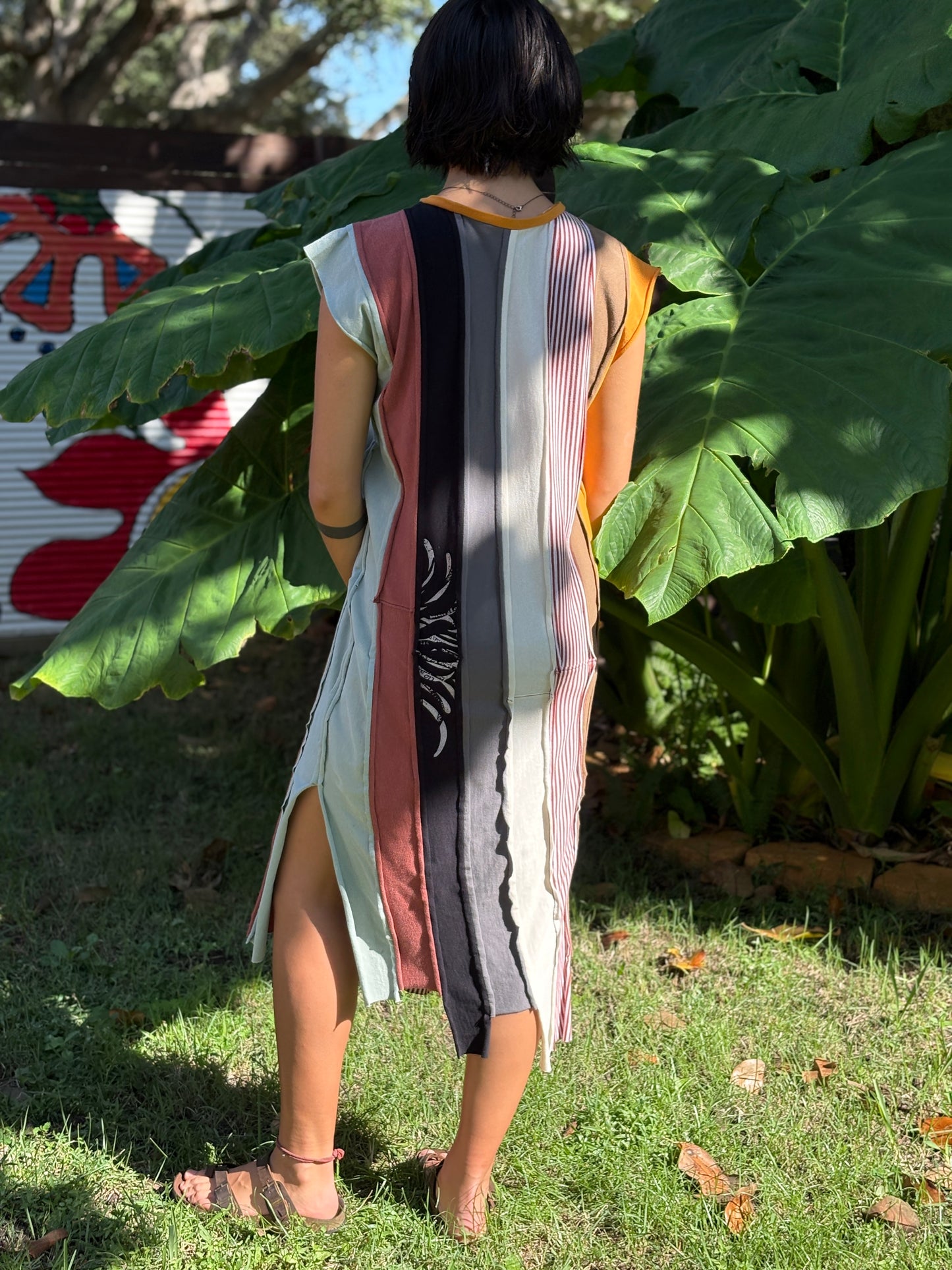 "STRIP TEE DRESS" ReCycled Tee Shirt Dress