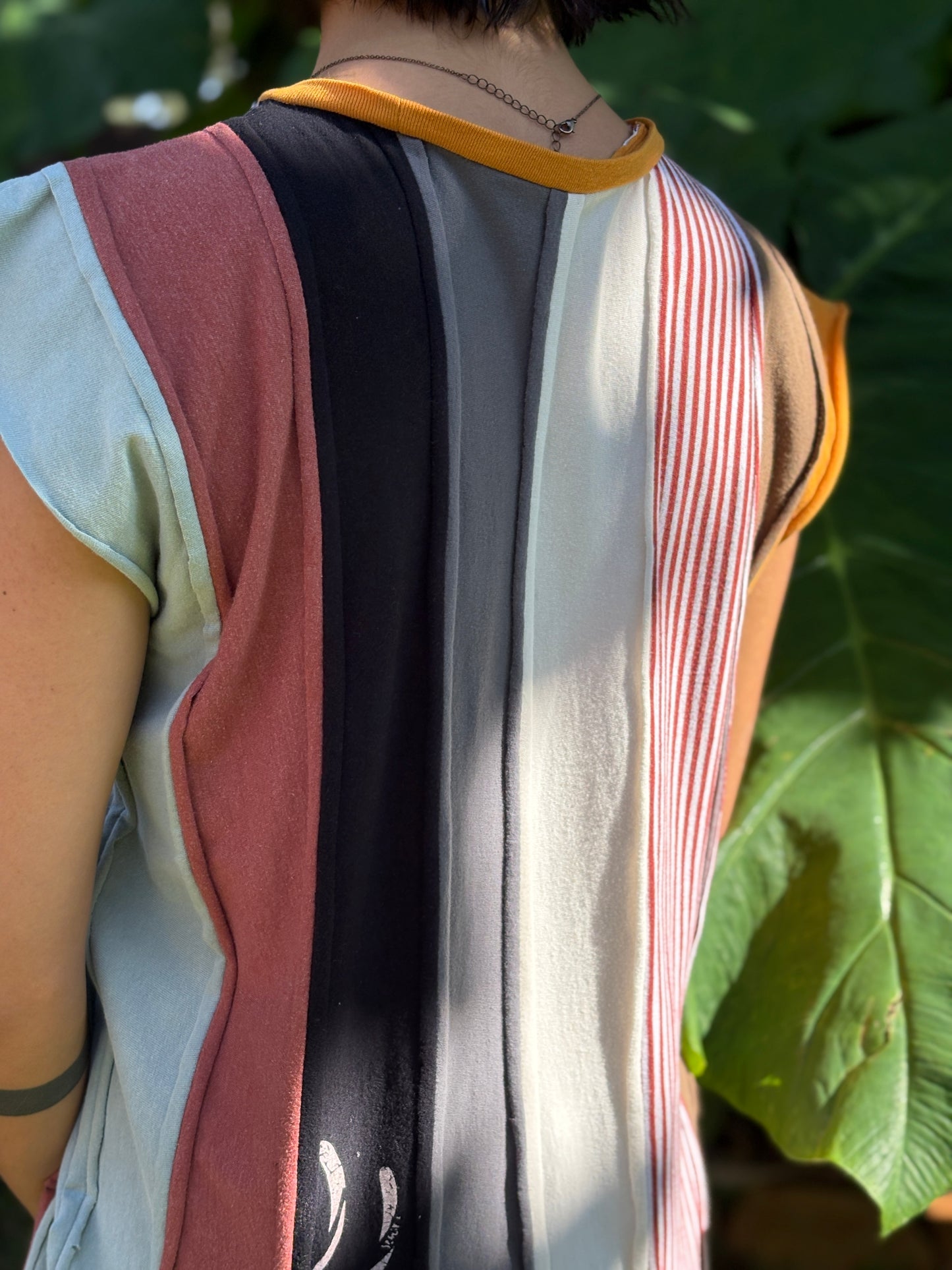 "STRIP TEE DRESS" ReCycled Tee Shirt Dress