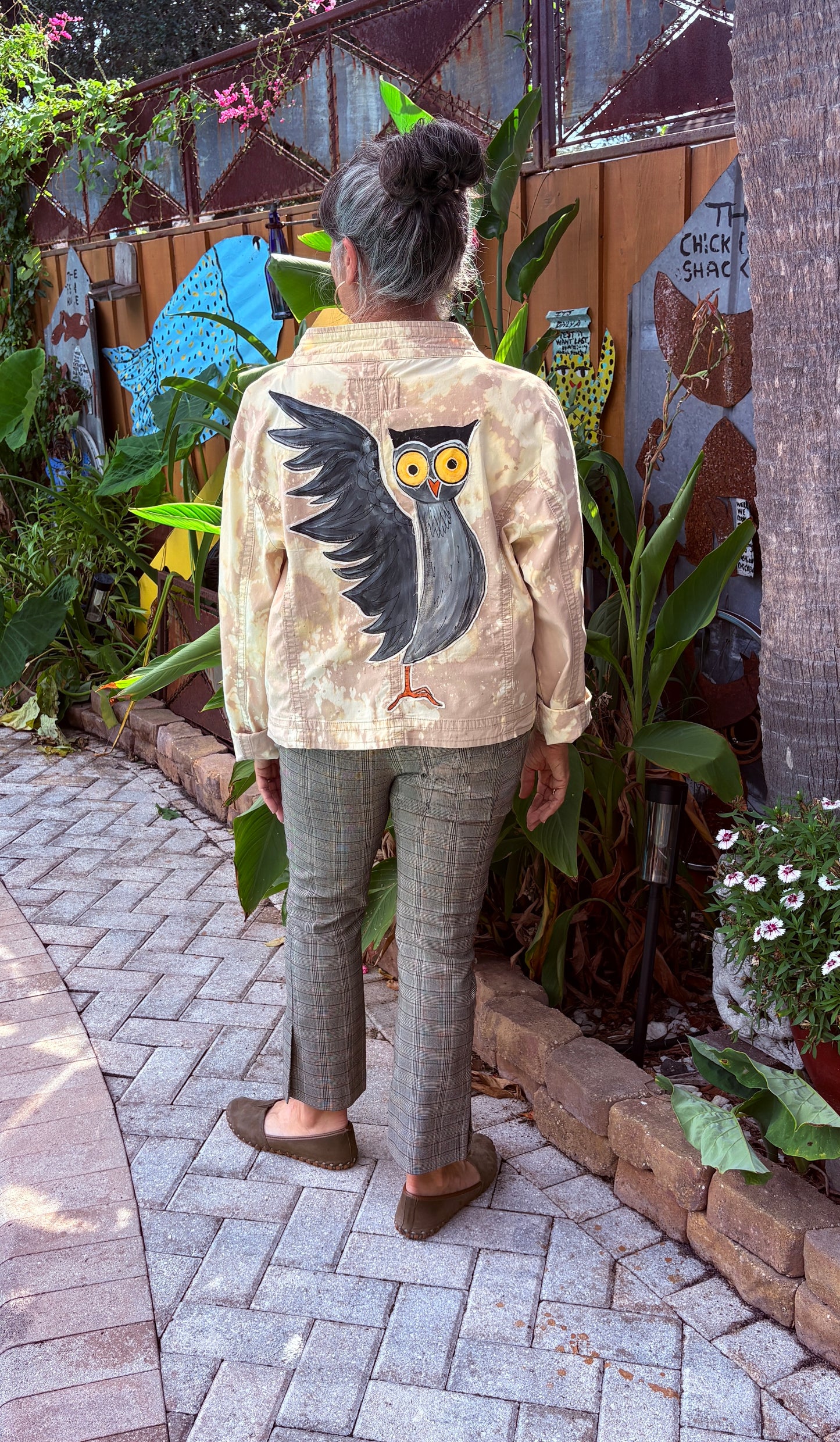 "WHO'S THERE?" UpCycled Lightweight Stone Washed Jacket