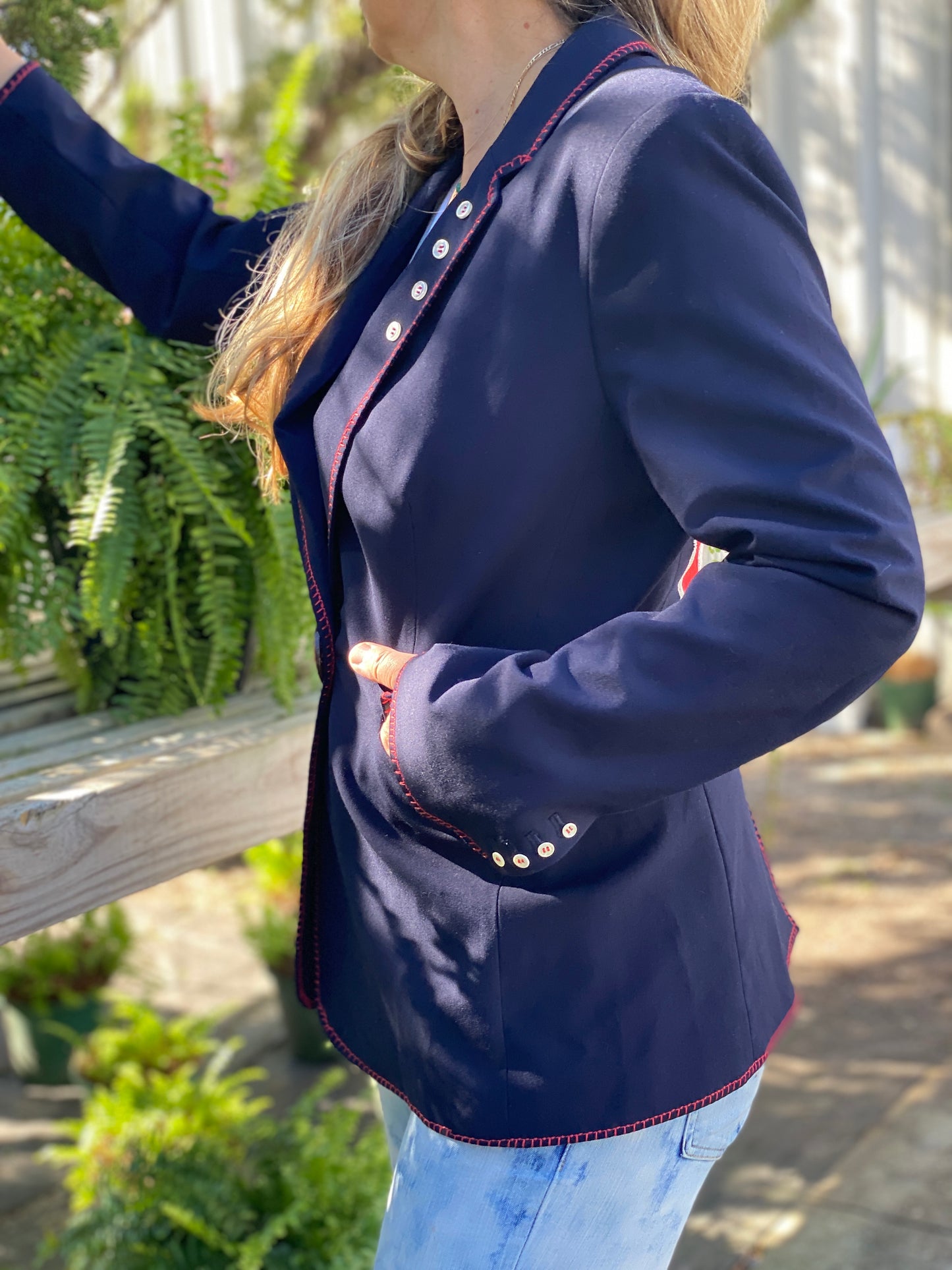 "CHERRY BOMB". UpCycled Women's Blazer (SOLD)