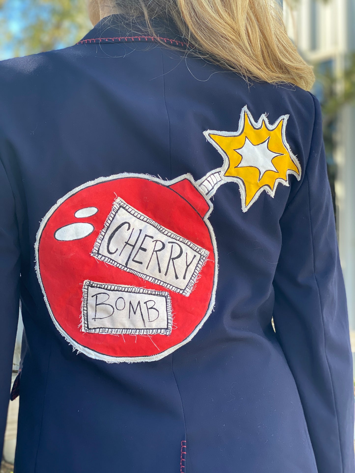 "CHERRY BOMB". UpCycled Women's Blazer (SOLD)