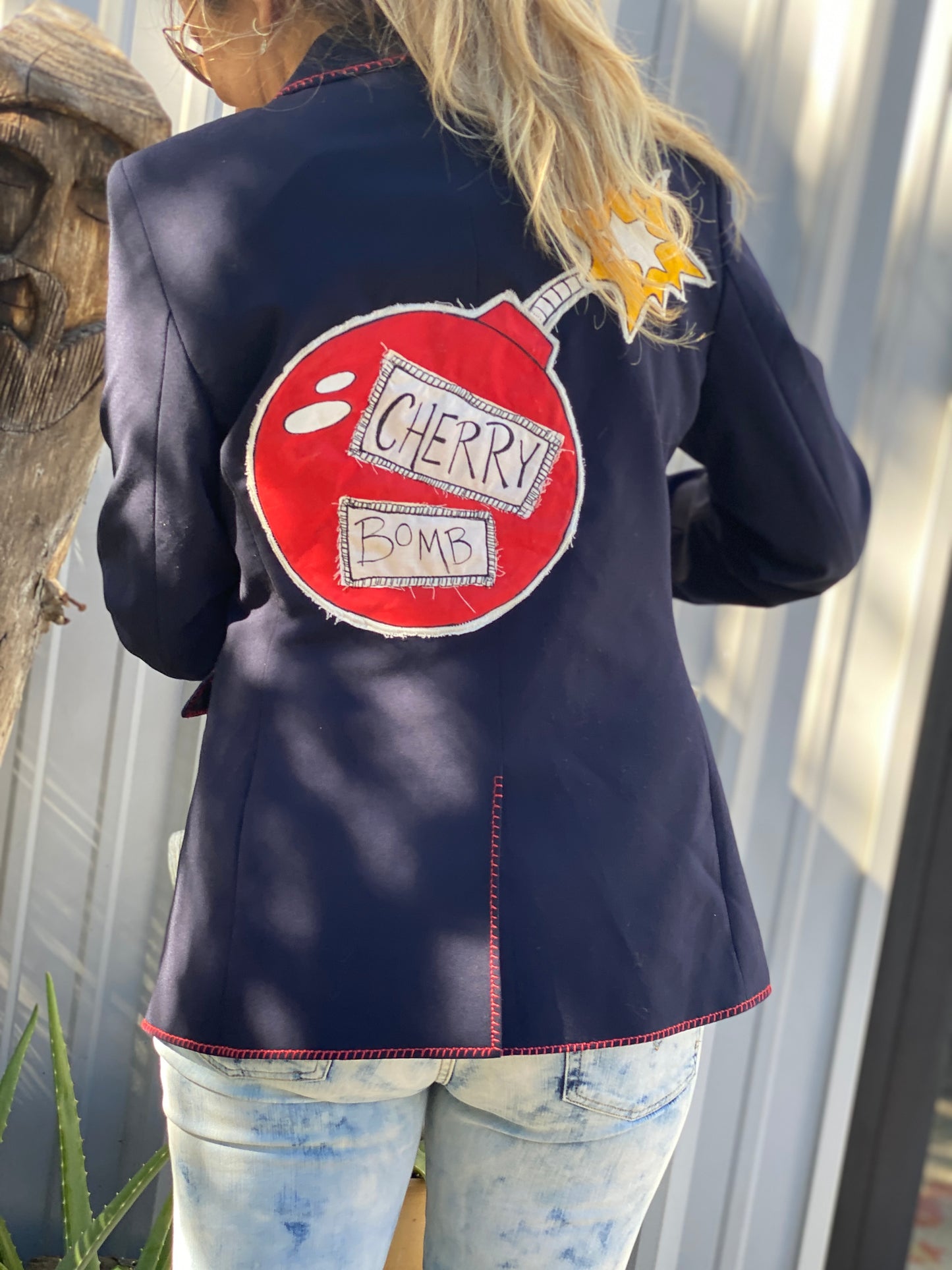 "CHERRY BOMB". UpCycled Women's Blazer (SOLD)