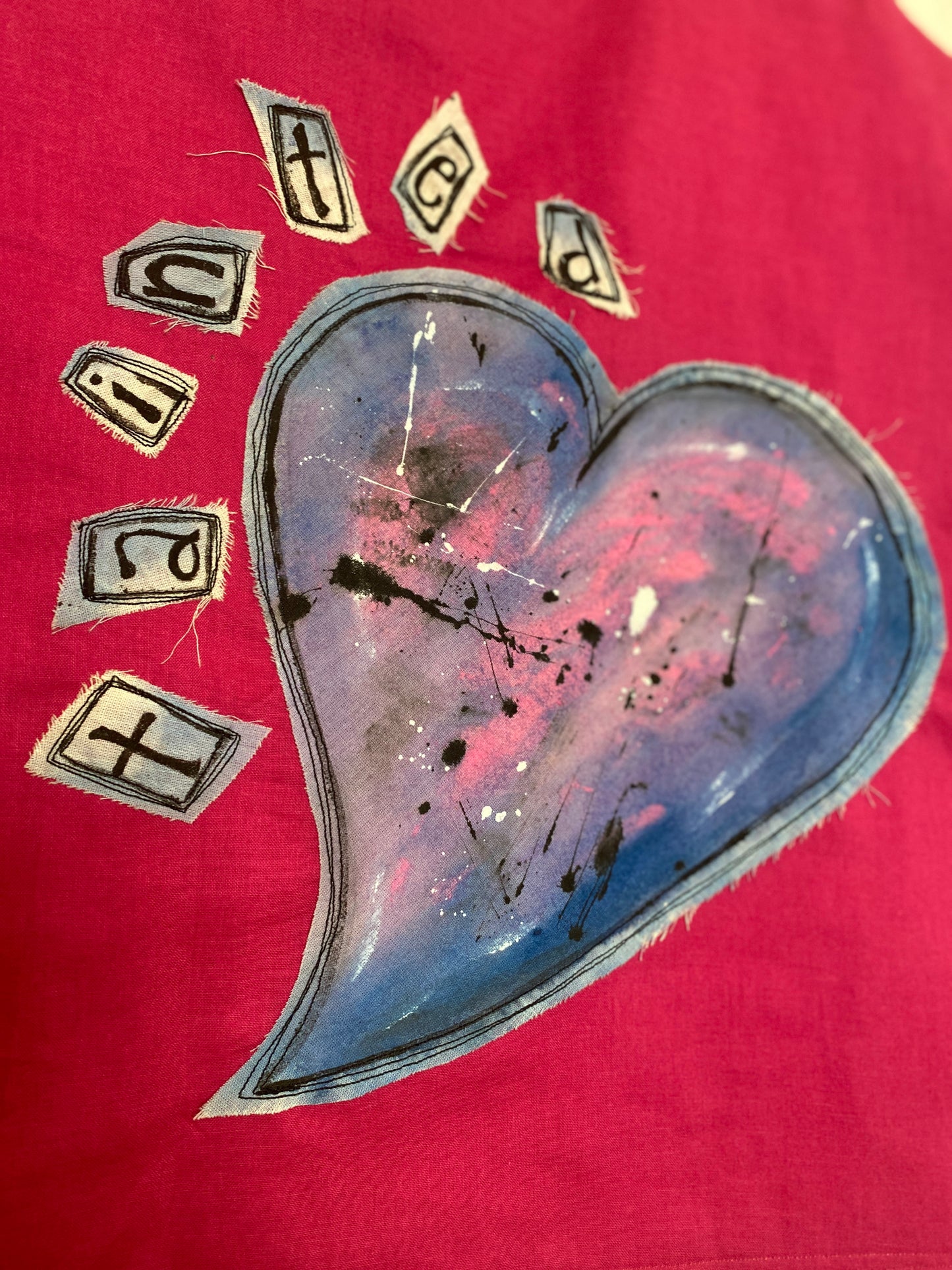 "Tainted Heart" Women's Hot Pink Strappy Top (M/L)