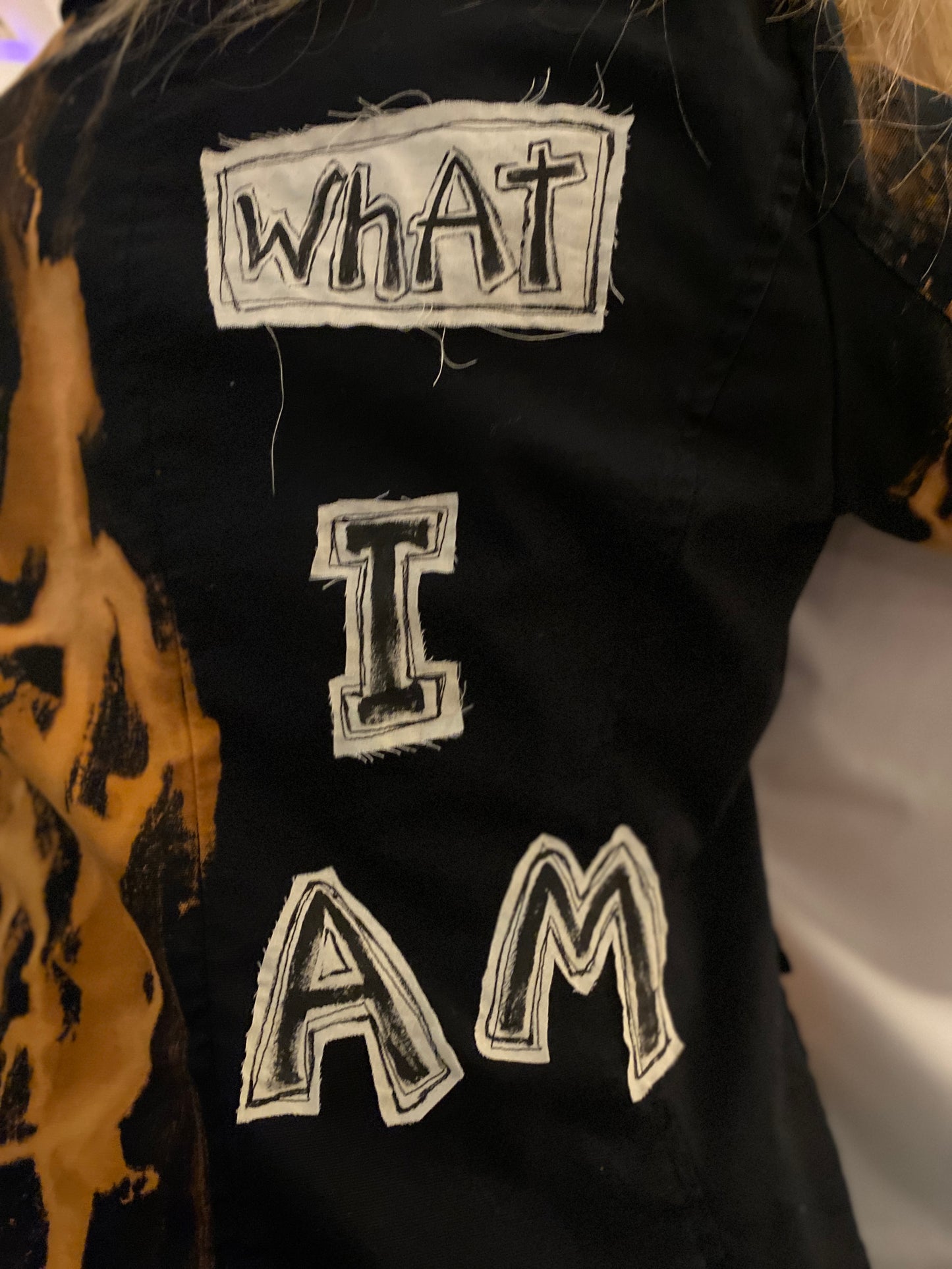 "I Am What I Am" UpCycled Black Blazer