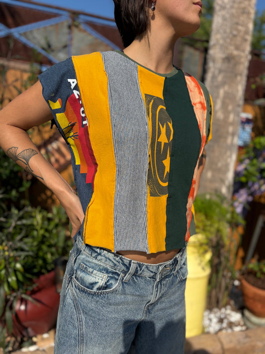 "STRIP TEE SHIRT"  ReCycled T-Shirt Top