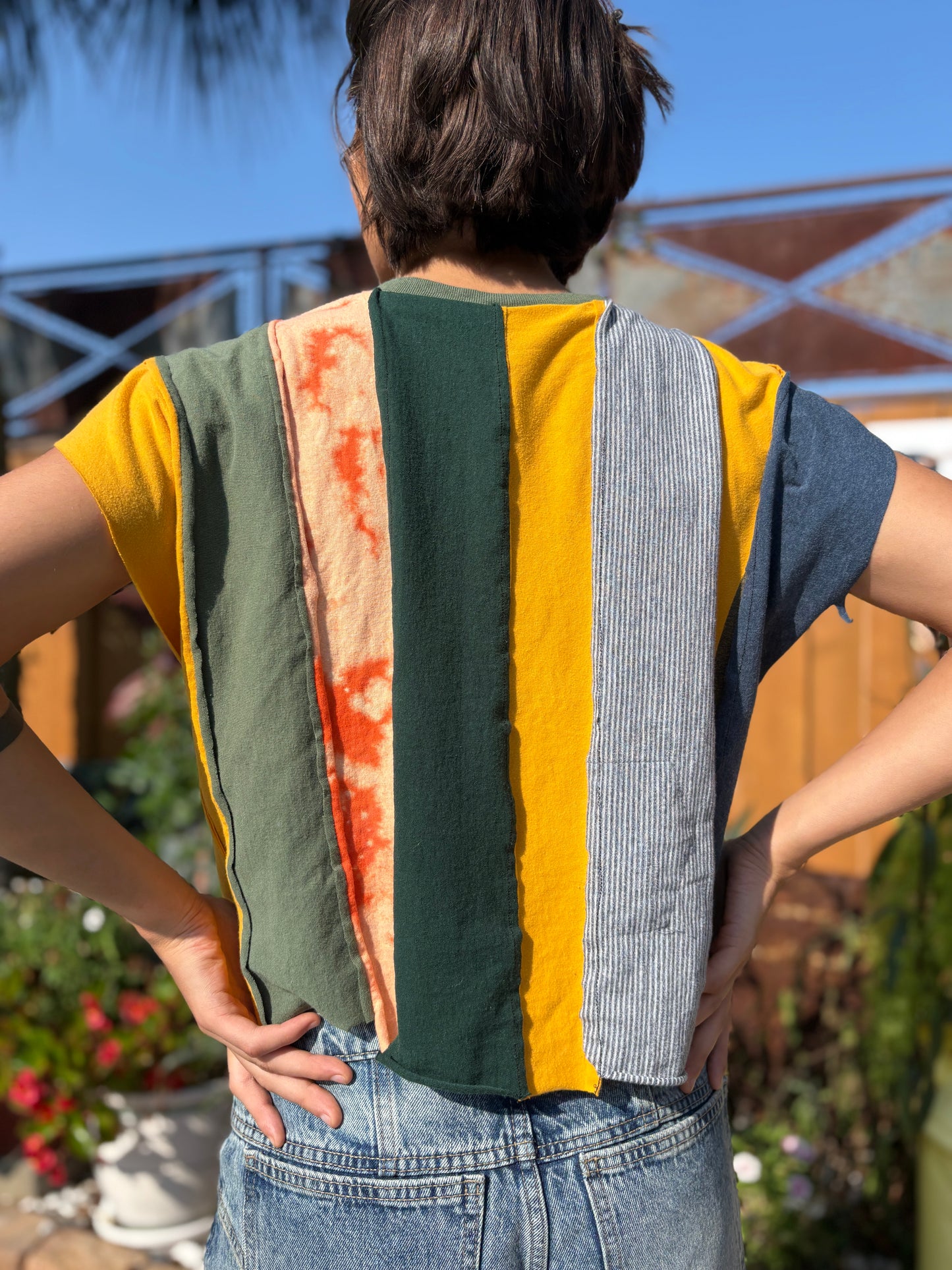 "STRIP TEE SHIRT"  ReCycled T-Shirt Top