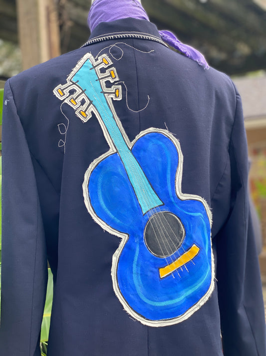 "BLUE TWANG" UpCycled Navy Blazer