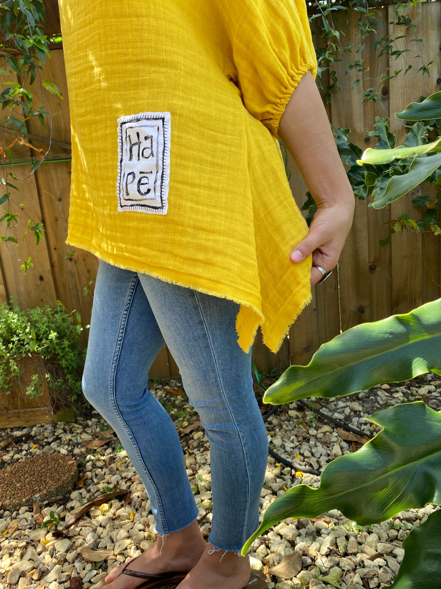 "Ha Pē" Yellow Gauze Top (SOLD)