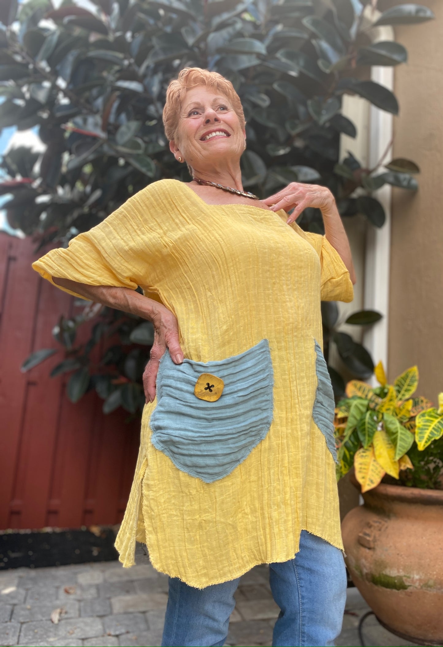 "And I Think to Myself, What a Wonderful World" Cotton Gauze Dress/Tunic (SOLD)