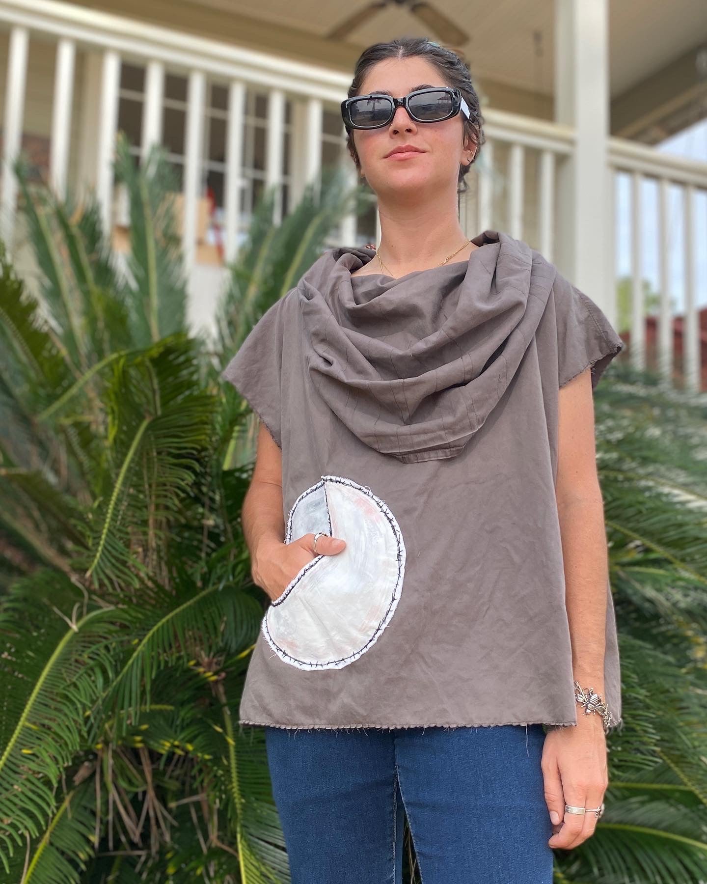 Moon Shadow Cowl Neck Top (SOLD)