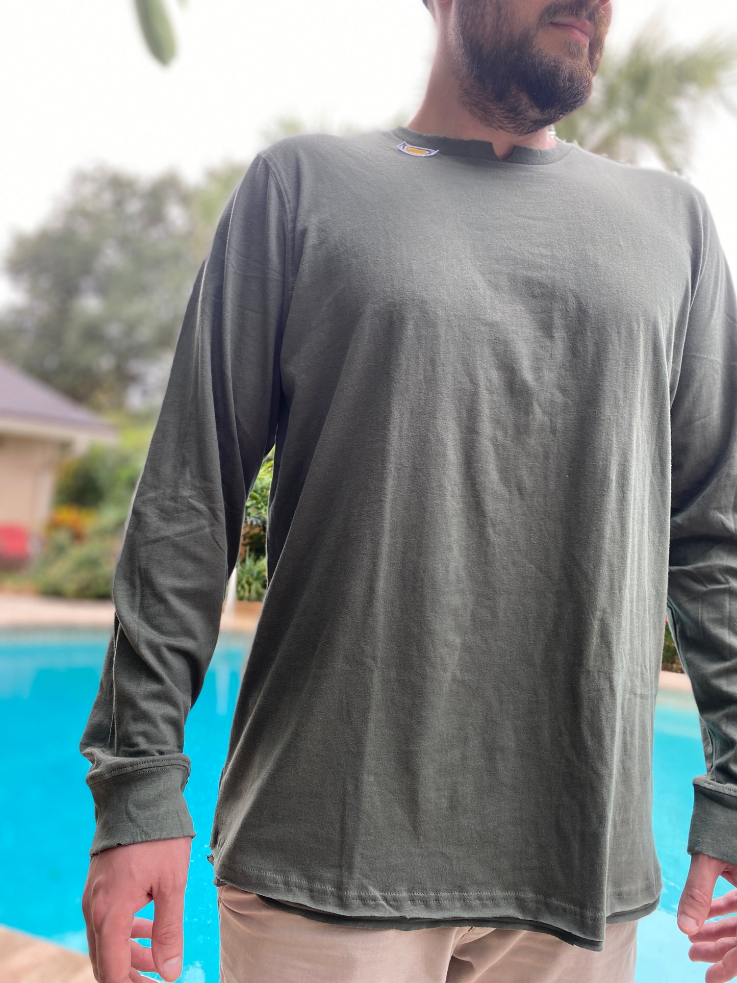 "Kēpn' it Funkē" Men's XL Army Green Long Sleeve 100% Cotton Tee